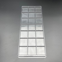 Plateau alvéolé en plastique PET transparent jetable pour 21 puces graphiques GPU 40x40mm, emballage d'accessoires informatiques, vente en gros