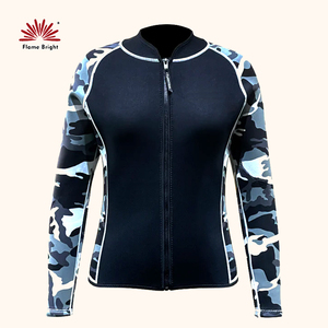 Tela de neopreno de 2mm personalizada al por mayor, traje húmedo de manga larga para buceo y surf, grosor de 2mm con patrón impreso - Product Image 3
