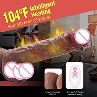 Ferngesteuerter Teleskop-Schwungvibrator aus Flüssigsilikon mit Realistischem Design, Stoßfunktion, Heizung und Wasserdichtigkeit für Erwachsene Frauen