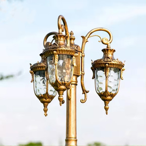 Lampu taman antik Eropa luar ruangan lampu jalan daya dekoratif lampu jalan tahan air tiang Modern Led lampu jalan tenaga surya - Product Image 4