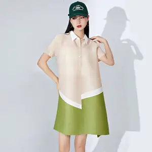 2024 मियाके महिलाओं की ग्रीष्मकालीन पोशाक लंबी आस्तीन वाली मिनी पोशाक मुद्रित डिजाइन लोचदार खिंचाव बुने हुए कपड़े प्राकृतिक कमर के साथ