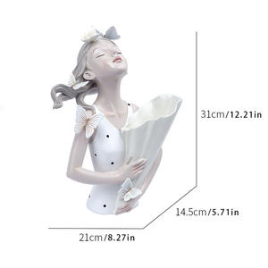 Resina 3D ecológica, hogar creativo, escritorio al aire libre, decoración suave, maceta de lujo, adornos, florero nórdico de <span class=keywords><strong>mariposa</strong></span> para niña - Product Image 6