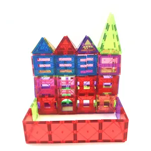 공장 도매 멀티 컬러 마그네틱 빌딩 타일 게임 어린이를위한 3D 교육 블록