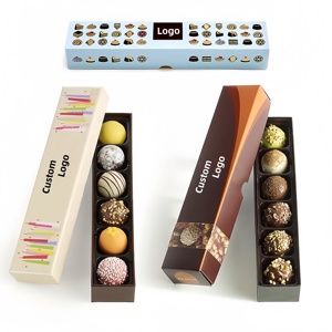 Biểu Tượng Tùy Chỉnh Sô Cô La Truffle Bao Bì Hộp Chất Lượng Cao Cấp Thực Phẩm Thẻ Trắng Hộp Với Chèn Nhựa - Product Image 3