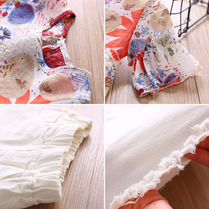 Italian <b>Pant</b> Coat and Hysterectomy Set Casual Summer Floral Fabrics Jeans for Kids Clothes From China Supplier - Product Image 5