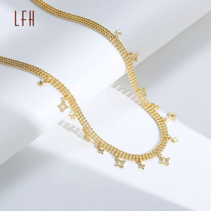 Collar de Estrella de Oro Real de 18k Personalizado de Fábrica, Joyería de Oro AU750, Joyería de Oro Saudí, Oro de 18k Original, Empeñable - Product Image 3
