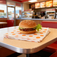 Papier d'emballage en cire réutilisable pour sandwichs et hamburgers, logo personnalisé, emballage alimentaire pour restaurants