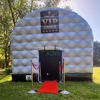 Haute Qualité Vip Lounge Party Noir Gonflable Discothèque Mobile Night Club Bar Chapiteau Dj Booth Tente À Vendre
