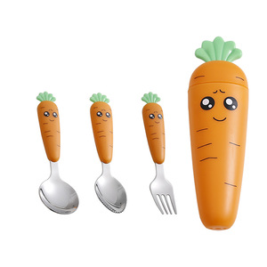 Juego de Cuchara y Tenedor de Acero Inoxidable para Niños, Ecológico, con Acabado Espejo, Apto para Lavavajillas, para Camping y Hoteles - Product Image 2