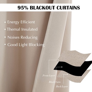 Rideau occultant robuste thermo-isolant pour chambre à coucher, élégant, imperméable, occultant, bon marché, pour hôtel - Product Image 4