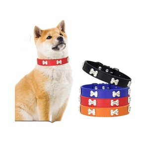 <span class=keywords><strong>Collar</strong></span> de Cuero Personalizado para Mascotas Pequeñas, <span class=keywords><strong>Collar</strong></span> de PU con Nombre y Letras Sólidas, Personalizable, DIY - Product Image 2