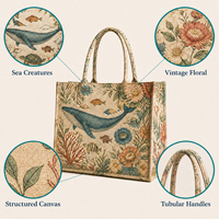 Sac fourre-tout en toile de coton blanc recyclé écologique avec motif de la Saint-Valentin