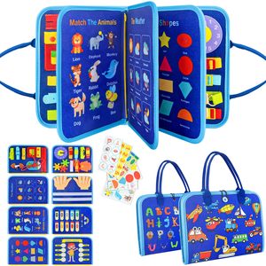 Nuovo arrivo Montessori scuola materna educativo sentito occupato bordo 8 pagine giocattolo da viaggio per migliorare l'intelligenza <span class=keywords><strong>dei</strong></span> bambini - Product Image 1