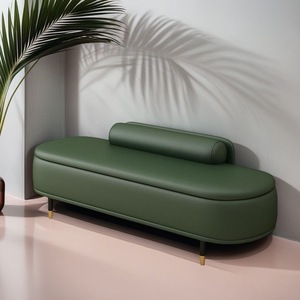 Nordic minimalist <b>bed</b> and sofa room <b>end</b> table sofa cloakroom clothing store long bench hotel sauna leisure sofa - Product Image 5