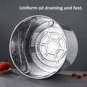 Marmite à fruits de mer en acier inoxydable au design moderne et simple avec panier, marmite à bouillon, friteuse à dinde, marmite à crabe et homard, origine Chaozhou - Product Image 3