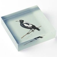 MY Acrylic Personnaliser Carré Debout Bloc Acrylique Solide Votre Poids Papier Transparent dans le Bureau ou le Bureau