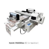 Imprimante UV Roll-to-Roll et à Plat 6060 avec Têtes d'Impression Doubles TX800/XP600, Machine d'Impression CMYK Blanc et Vernis