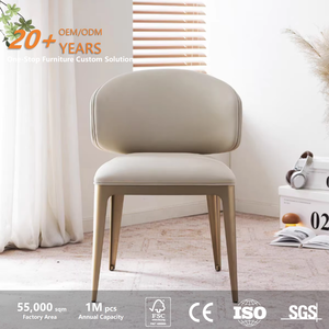 <span class=keywords><strong>Chaise</strong></span> de salle à manger en acier inoxydable à motif ondulé, style luxe léger, dossier confortable sur mesure pour salon, hôtel, restaurant - Product Image 2