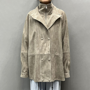 <strong>Ladies</strong> Cropped Real Leather <strong>Suede</strong> Coat Autumn Winter Blazer <strong>Jacket</strong> Women Motorcycle Genuine Leather <strong>Suede</strong> <strong>Jacket</strong> - Product Image 6