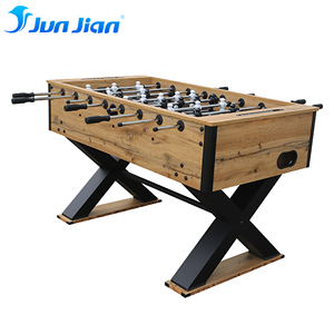 Mesa de Futbolín de <span class=keywords><strong>Madera</strong></span> con Patas Metálicas en Forma de X de 140 CM, Juego de Futbolín Profesional para el Hogar, Oficina o <span class=keywords><strong>Bar</strong></span> - Product Image 1