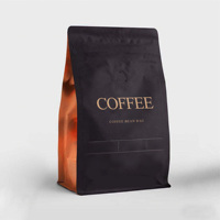 Sacs à café et à thé imprimés sur mesure avec valve 250g 500g 1Kg Papier mat avec fermeture éclair Sacs à café Emballage alimentaire