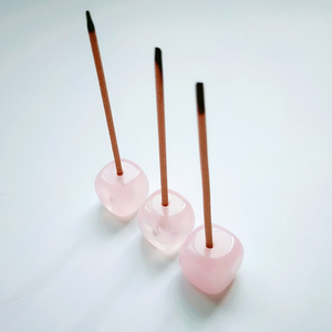 HUIYING Quemador de incienso hecho a mano de piedras preciosas de cuarzo rosa soporte <span class=keywords><strong>para</strong></span> <span class=keywords><strong>cenizas</strong></span> <span class=keywords><strong>cubo</strong></span> forma cuadrada regalo - Product Image 3
