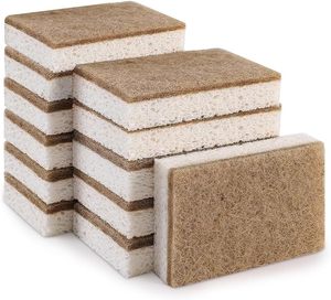 Éponge en coco biodégradable 100% naturelle, éponge en maille pour la maison, tampon de nettoyage, éponge en cellulose pour la cuisine - Product Image 1
