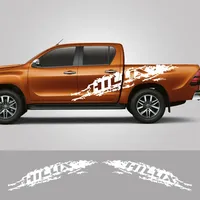 2 autocollants latéraux pour Toyota Hilux Revo Vigo Pickup, décorations graphiques pour camion, autocollants en vinyle pour voiture, accessoires de tuning automobile