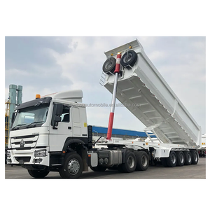 3 ejes Heavy Duty 45 CBM Meter Camión volquete lateral 40 50 60Ton Volquete trasero <span class=keywords><strong>Camiones</strong></span> <span class=keywords><strong>de</strong></span> semirremolque a la venta - Product Image 3
