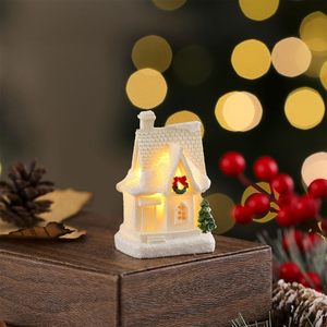 Décoration de Noël 2025, nouvelles maisons blanches de Noël en résine, maison à bulles de Noël avec lumière LED, décoration de maison de Noël - Product Image 4