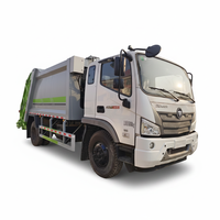 Compacteur LUTONG 4x2 diesel à chargement arrière avec système haute pression pour déchets municipaux, fourni directement par l'usine