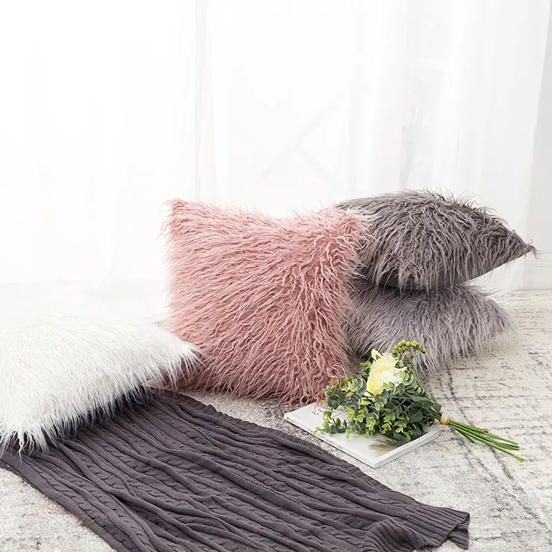 Wholesale Soft Fox Fur Design Pillow Covers Couch Cushion Cover For Home Bedroom Decoration