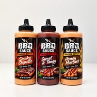 Conteneur de sauce de qualité alimentaire, bouteilles en plastique de 12 oz pour sauce piquante, 350 ml, 500 ml, bouteille de sauce en plastique avec étiquette personnalisée