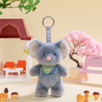 Gantungan Kunci Boneka Plush Mini Kartun Desain Logo Kustom OEM/ODM UYEAH, Mainan Hewan Boneka Lembut, Gantungan Tas, Hadiah Anak