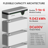 Batteries de stockage d'énergie haute tension empilées 9KWH-432KWH, 18KWH, 9KWH, 36KWH, 45KWH, puissance 314Ah, DC 600V, batterie lithium-ion LiFePO4