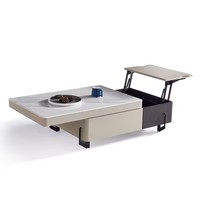 Table basse moderne en métal Snow Mountain, mobilier de salon, simple, relevable, télescopique, avec rangement