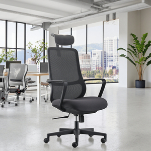 Silla de Oficina Ergonómica Moderna OKOMOKA con Respaldo Alto de Malla, Reposabrazos Ajustables y Base de Acero Inoxidable - Garantía de 2 Años - Product Image 3