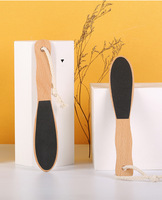 Planche à grattage double face en bois pour les pieds, vente en gros d'usine, soin des pieds, exfoliation, lime à pieds pour pédicure à domicile, élimination des peaux mortes