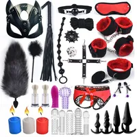 Ensemble BDSM, équipement de bondage en cuir, accessoires d'entraînement sexuel, kit de 13 pièces, dispositifs de retenue, jouet sexuel pour adultes, menottes lavables pour couple