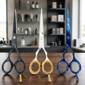Tijeras de Corte de Pelo para Mujer y Peluquería Canina ASAP, Hojas de Acero Inoxidable Sostenibles, Mango Largo, para Diestras, en Colores Atractivos - Product Image 5