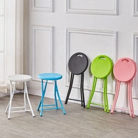 Metall beine tragbare Garten Kunststoff hocker Klapp hocker Klapp rosa Hocker