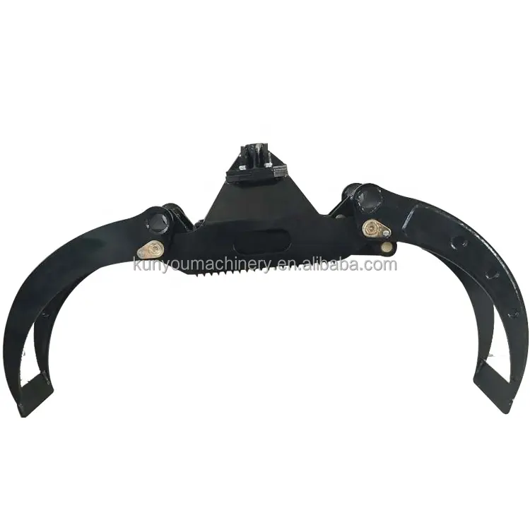 CE approval hydraulic log clamp grapple gripper grabber tree felling head for wood processing machinery