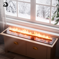 Soporte para TV de 75 Pulgadas con Chimenea Eléctrica Atomizada, Chimenea Eléctrica para Sala de Estar, Soporte para TV con Calefactor