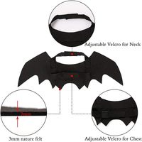 Ailes de chauve-souris en feutre pour chat, accessoire de costume d'Halloween pour animaux de compagnie pour les fêtes