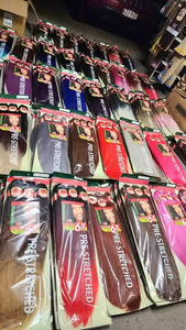 Tùy chỉnh rộng lớn phi Bộ sưu tập 6x 52in phần mở rộng chịu nhiệt Crochet Ombre pre-kéo dài tổng hợp EZ bện tóc - Product Image 2