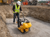 VBT-90 OEM Vibrotech هوندا محرك ديزل 5.5 حصان، آلة دك اهتزازية لضغط التربة والأرضيات والطرق وحفر الخنادق