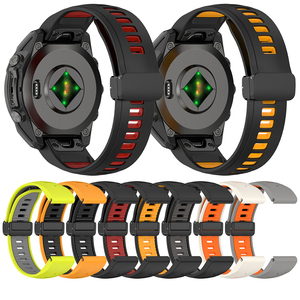 <span class=keywords><strong>Bracelet</strong></span> de montre Quickfit en silicone bicolore de remplacement 20/22/26 mm pour Garmin Enduro 2 <span class=keywords><strong>3</strong></span> <span class=keywords><strong>Fenix</strong></span> E/8 Instinct - Product Image 3