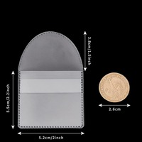 Porte-badges et porte-monnaie en vinyle PVC transparent 2x2 pouces avec logo personnalisé et double poches pour collection