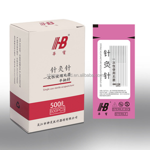 500 adet/kutu tek kullanımlık poli çanta paketlenmiş paslanmaz çelik saplar akupunktur iğneleri tüp - Product Image 2