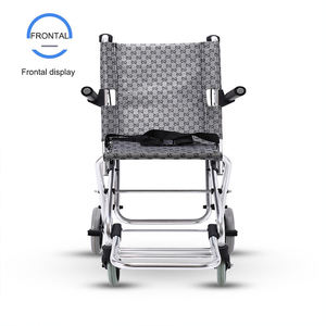 Pequeña silla de ruedas Manual ultraligera de aluminio ligero portátil plegable de un clic mejor silla de ruedas para viajar - Product Image 4